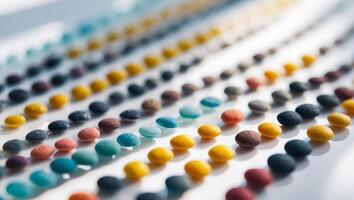 Assorted Colored Lentils in Horizontal Stripes photo
