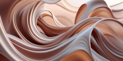 Elegant Organic Abstract Swirls in Mocha Tones photo