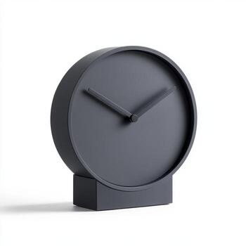 moderno minimalista reloj desplegado en un limpiar superficie en un brillante ajuste durante tiempo de día foto