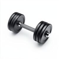 Fitness equipment in a home gym for strength training and exercise routines photo