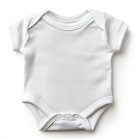 Soft white onesie for infants ideal for everyday wear and special occasions photo