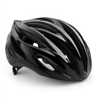 Black cycling helmet designed for speed, safety, and comfort, ideal for road or mountain biking enthusiasts photo