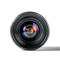 Capturing the essence of photography through a close-up of a camera lens illuminated by soft light photo