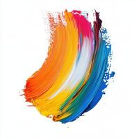 Vibrant swirl of colors showcases artistic expression on a white background, highlighting creative potential and beauty photo