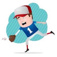 baseball player jumping to catch the ball illustrations vector