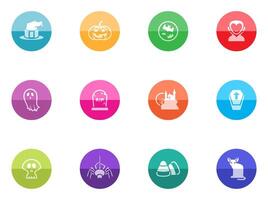 Halloween icon in color circles illustration vector