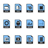File formats icon in two tone color illustration vector