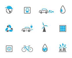 Environment icon in duo tone color illustrations vector