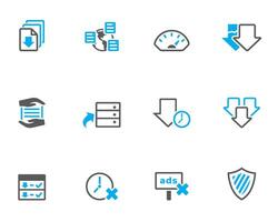 File sharing icon in duo tone color illustration vector