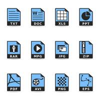 File format icon in duotone color illustration vector