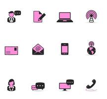 two colors communication icon illustration vector