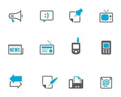 communication icon in two colors vector