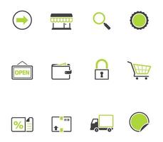 E-commerce icon set in duo tone color illustration vector