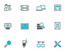 Computer network icon in duo tone color illustration vector