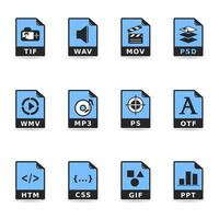 File type icon in duo tone color illustration vector
