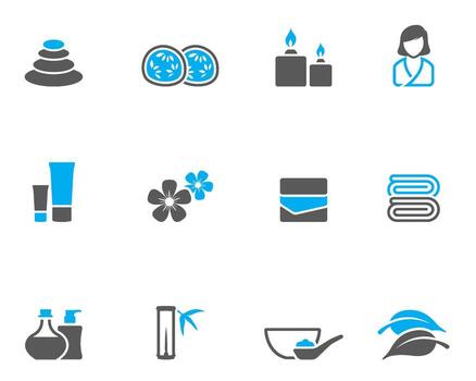 Spa related icon in duo tone color illustration vector