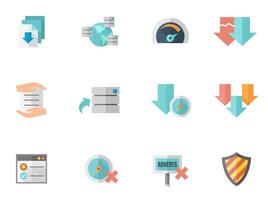 File sharing icon in flat color illustration vector
