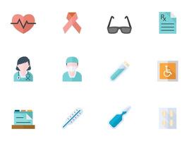 Medical icon in flat color illustration vector