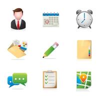 A set of group collaboration icons illustration vector