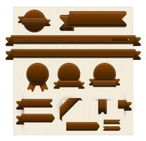 Web page elements in leather illustration vector