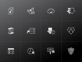 File sharing icon in metallic style illustration vector