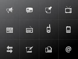 Communication icon in metallic style illustration vector