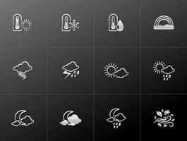 More weather icon in metallic style illustration vector