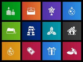 Christmas icon in Metro UI illustration vector