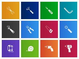 Hand tools icon in Metro UI illustration vector