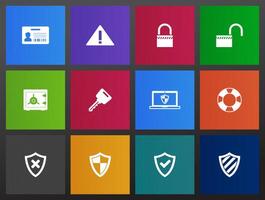 Security icon in Metro UI illustration vector