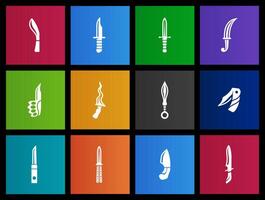 Knife icons in Metro UI illustration vector
