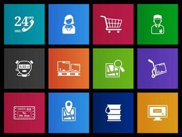 Logistic and delivery icon in Metro UI illustrations vector
