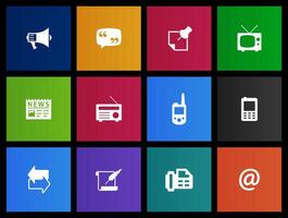 Communication icon in Metro UI illustration vector