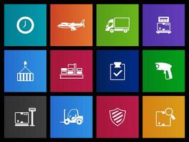 Logistic and delivery icon in Metro UI illustration vector