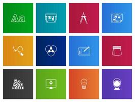 Printing and graphic design icon in Metro UI illustration vector