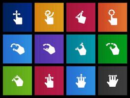 Trackpad gesture icon in Metro UI illustration vector