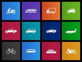 Transportation icon in Metro UI illustration vector