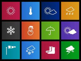 Weather icon in Metro UI illustration vector