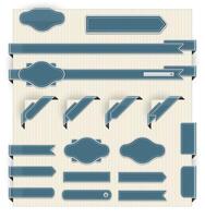 Web page elements in retro blue illustration vector