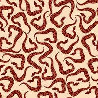 Seamless pattern of red pythons illustration vector