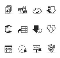 File sharing icon set illustrations vector