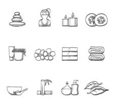 Spa related icon hand drawn illustration vector