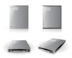 SSD in various angle illustration vector