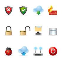 Computer network icon set illustration vector