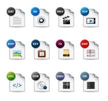 File format icon set illustration vector