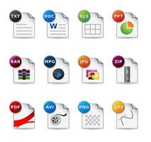 a set of file formats icon set illustration vector