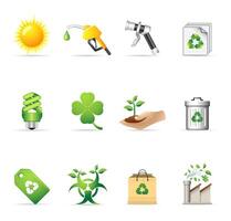 Environment icon set illustrations vector
