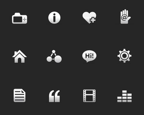 Personal website and portfolio icons illustration