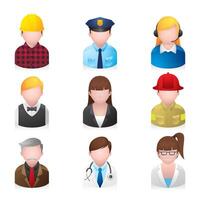 A set of professional people icons illustration vector