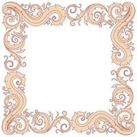 ornament frame in red and cream with copy space on the center. vector